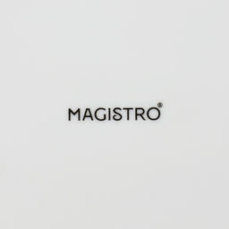 Блюдо фарфоровое для подачи с деревянной ручкой Magistro, d=20 см, цвет белый  фото 8