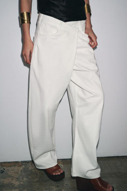 ZW COLLECTION PLEATED COTTON TROUSERS - Zara фото 2