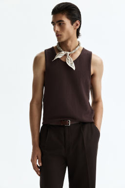 Camiseta sin mangas en punto Regular Fit - H&m фото 4