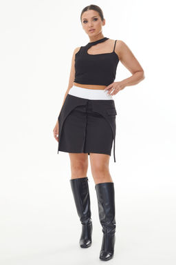 Юбка AURA 5035-176 черный +белый  фото 4