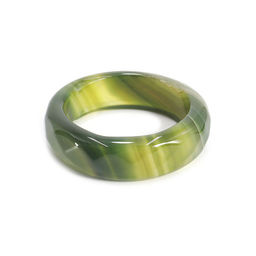 Кольцо из камня Зеленый агат граненное для счастья и благополучия размеры 16-19мм