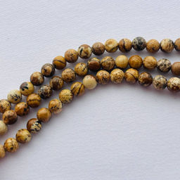 Бусины из песочной Яшмы (80 бусин) 39 см