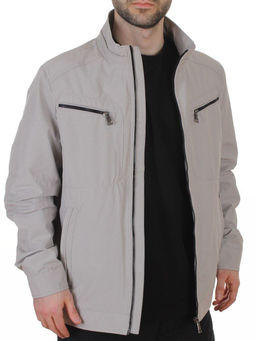 D-3019 GRAY Ветровка мужская (60% хлопок, 40% нейлон)