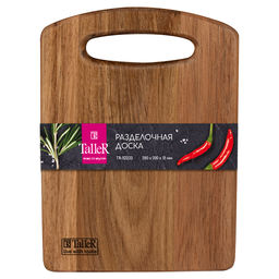 Доска разделочная из акации TalleR 28х20х1,5см, прямоугольная (Китай) - Домашняя мода фото 3