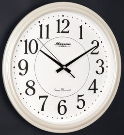 Настенные часы Mirron круглые белые P2568ABPB