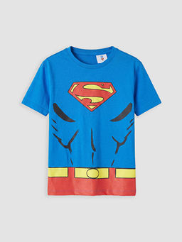 Superman Bask?l? Erkek ?ocuk ?ortlu Pijama Tak?m?