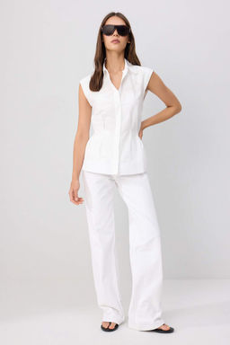 Beyaz Fitted Belden Oturan G_mlek TWOSS26GO00222 - Trendyolmilla фото 2
