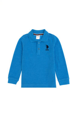 Erkek _ocuk Mavi Melanj Basic Sweatshirt Sepette S_rpriz _ndirim