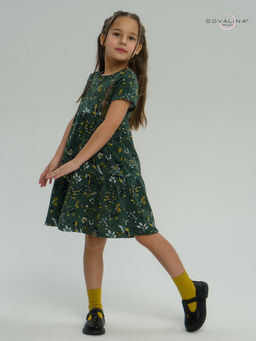 Платье Тия горчичные ветки - Sovalina фото 2