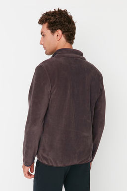 TRENDYOL MAN Siyah Regular/Normal Kesim Fermuarl? S?cak Tutan Kal?n Anti-pilling Polar Sweatshirt TMNAW23HI00050 - Trendyolmilla фото 4