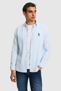 Erkek A__k Mavi Uzun Kollu Basic G_mlek - U.s. polo assn фото 3