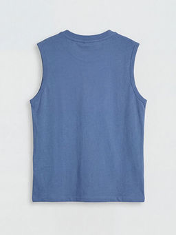 Bisiklet Yaka Bask?l? Erkek ?ocuk Atlet