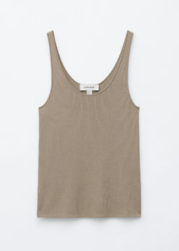 Camiseta de tirantes de punto con cuello redondo