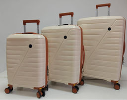 Набор из 3-х чемоданов , полипропилен, MIRONPAN 11181 Молочный