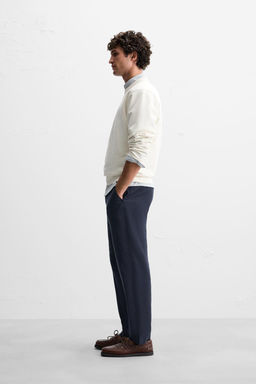 COTTON/LINEN RELAXED FIT TROUSERS - Zara фото 22