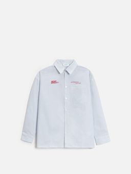 ACOOLA / Сорочка верхняя детская для мальчиков Valdis голубая полоска