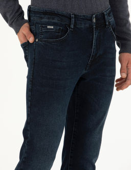 Lacivert Slim Fit Jean Pantolon