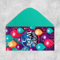 Цена за 10 шт. Конверт «Разноцветные шары», 16.5×8 см