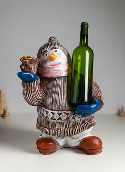 Подставка для бутылки «Снеговик», 40×28×19 см