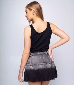 Джинсовая юбка #КТ12039, чёрный