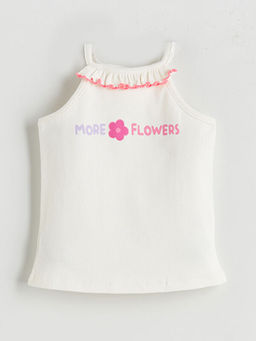 Halter Yaka Bask?l? K?z ?ocuk Atlet 2li