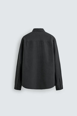 CAMISA FLUIDA RELAXED FIT BOLSILLOS / Gris oscuro - Zara фото 8