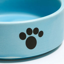 Миска керамическая Лапки 200 мл - 10.510.54 см, голубая - Пижон фото 5