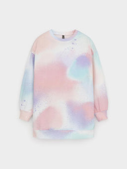 КР 302671/разноцветный спрей джемпер (свитшот) для дев