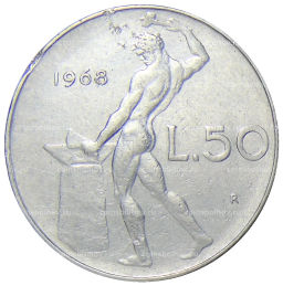 50 лир 1968 года Италия