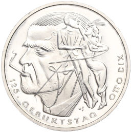 Монета 20 евро 2016 года Германия 125 лет со дня рождения Отто Дикса