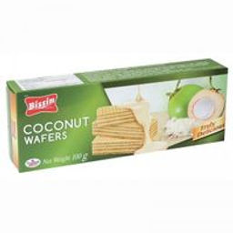 Вафли с кокосовым вкусом от Bissin 100 гр / Bissin Premium Wafers Coconut Flavored 100g