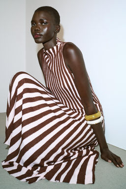 TEXTURED STRIPED SLEEVELESS TOP - Zara фото 4