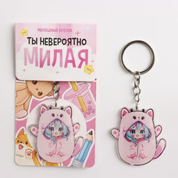 Брелок для ключей акриловый «Ты невероятно милая», 10.1 х 4.8 см