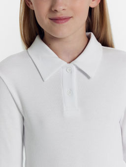 Поло для девочек в белом цвете - Mark formelle фото 5