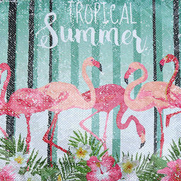 Наволочка декоративная 39х39см "Фламинго" рисунок/серебро, 1 сторона - пайетки-антистресс, 1 сторона - плюш, на молнии (Китай)