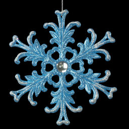Цена за 1 шт. Украшение ErichKrause Снежинка хрустальная 12см