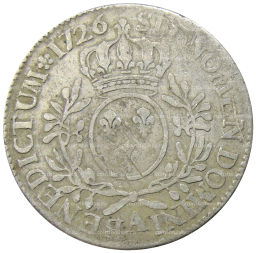 1 экю 1726 года A Франция (Людовик XV)