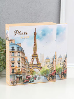 Фотоальбом на 80 фото 10×15 см «Улочка у Эйфелевой башни», в коробке, 5×19×22.8 см