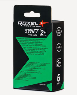 Мяч для настольного тенниса Roxel 2* Swift, белый, 6 шт.  фото 2