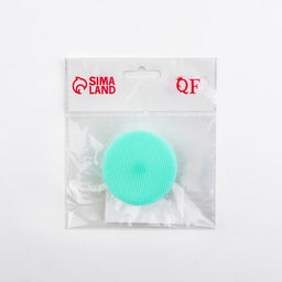 Щётка для умывания «Круг», силиконовая, на присоске, d=5.5 см, бирюзовая