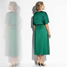 Платье шёлковое, Икона моды (зелёное)