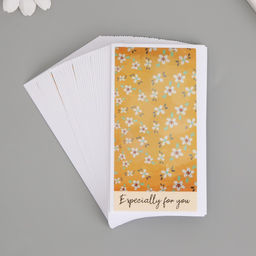 Наклейка - открытка бумага Спасибо. Ромашки на жёлтом фоне, набор 50 шт., 10?5 см