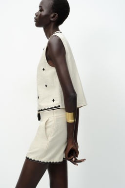 TASSEL EMBROIDERED GILET