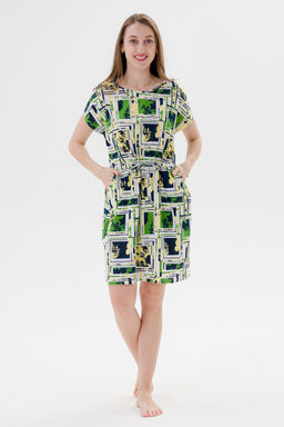 Платье женское домашнее из кулирки Лана цитрусовый микс - Амадэль фото 3