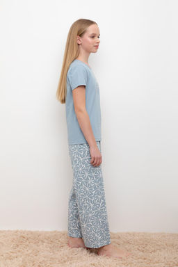 КБ 2827/пыльно-синий,блики на воде пижама для дев