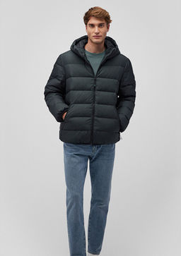 Kapusonlu Yesil Sisme Mont