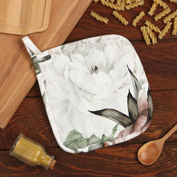 Прихватка Этель. Пионы, 19?19 см,100% хлопок, ватин 250 г/м? (двухсторонняя)