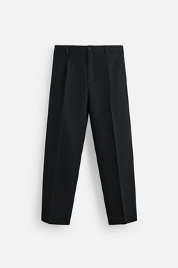 COTTON/WOOL PLEATED TROUSERS - Zara фото 7