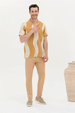 Мужские холщовые брюки цвета верблюжьей шерсти - U.s. polo assn фото 8