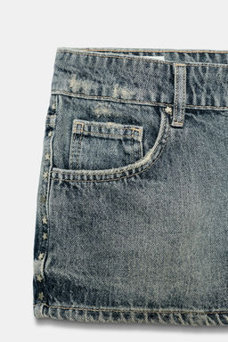 SHORTS MINI DENIM TRF TACHAS / Marino - Zara фото 8